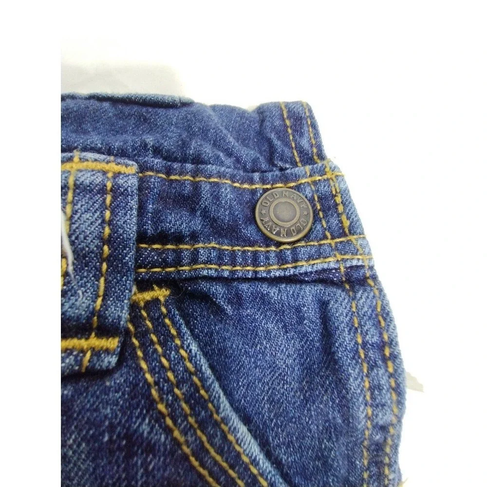 Old‎ Navy Denim Overalls Adjustable Straps Pockets Dark Wash 12-18 M